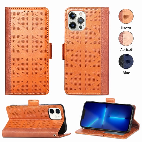 TECH CIRCLE for iPhone 11 pro Flip Case, Luxury Credit Card Photo Pocket Kickstand Matte Shockproof Wallet Folio Phone Case Cover Compatible with iPhone 11 pro 5.8 inch,Brown