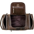 thumbnail image 5 of RUZIOON Genuine Leather Toiletry Bag for Men - Extra Large Leather Men's Toiletry Bag for Traveling Hanging, Real Leather Dopp Kit for Men Leather Shaving Bag for Travel, 5 of 7
