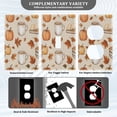 thumbnail image 3 of Yayeee Duplex Wall Plate 1-Gang 4.5"x2.7" Home Receptacle Light Switch Decorative Outlet Cover, Fall Mug Pattern, 3 of 7
