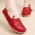 thumbnail image 5 of zapatos planos informales para mujer, zapatos de cuero para niñas, mocasines antideslizantes para mujer, zapatos de baile de bailarina suaves para enfermera de talla grande 34-44 femeninos, 5 of 5