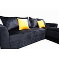 thumbnail image 3 of Sala esquinera Modular EL BAZAR STORE modelo Samso 240x180 cm terciopelo negro, 3 of 4