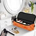 thumbnail image 5 of Hair Tools Storage with Heat Resistant Mat- Seamless Pattern in Orange Printed Curling Iron Travel Bag/Flat Iron Case for Women, 5 of 8
