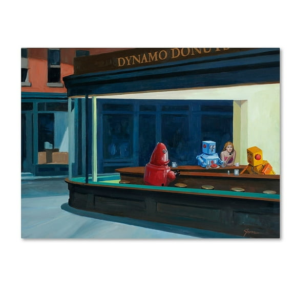 Trademark Fine Art "Robohawks" Canvas Art by Eric Joyner