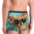 thumbnail image 3 of KLL Funny Swimming Chihuahua Men's Cotton Boxer Briefs Underwear-X-Large, 3 of 8