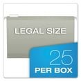 thumbnail image 6 of Colored Reinforced Hanging Folders, Legal Size, 1/5-Cut Tab, Gray, 25/box | Bundle of 5 Boxes, 6 of 7