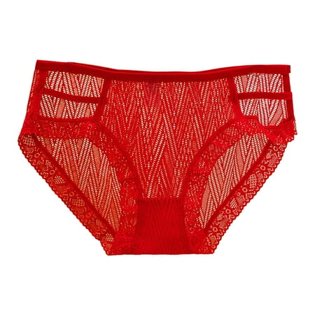 GHSOHS Womens Underwear Boyshorts Pregnancy Underwear for Women Bikini Panties Women s Underwear Lace Panties High Waisted Plus Size Ladies Brief Cotton Crotch Seamless Underpants Red Panties Wo XL