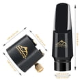 thumbnail image 4 of EASTROCK Alto Saxophone Mouthpiece Kit - Includes Professional Mouthpiece, Leather Ligature & Protective Cap, 4 of 7