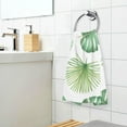 thumbnail image 6 of Dreamtimes Tropical Leaf Cotton Towels Set 2 Pcs Absorbent Hand Towel Face Towels Kitchen Towels Bath Towels for Bathroom Laundry Room Kitchen 16 x 28 Inches, 6 of 7