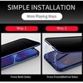 thumbnail image 4 of Funda anti-peeping para iPhone 12 Pro Max, con fuerte adsorción magnética, protector de lente de cámara, marco de metal 360, vidrio protector de doble cara (iPhone12Promax, azul), 4 of 8