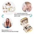 thumbnail image 4 of Thanksgiving Leaves Travel Portable Square Jewelry Box Organizer for Girls and Women with Ring Earring Necklace Bracelet Storage Display Case Holder, 4 of 6