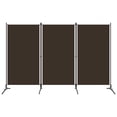 thumbnail image 1 of vidaXL 3-Panel Room Divider Brown 260x180 cm, 1 of 4