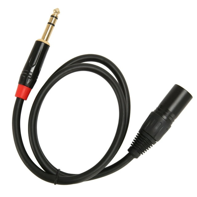 6.35mm To XLR Cord, Stable Transmission PVC Sheath High Strength 1/4 Inch To XLR Male Cable Low Interference 0.75m Length For Computers