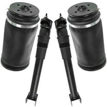 TRQ 4pc Air Suspension Kit Rear Air Springs & Shock Absorbers for Mercedes GL PAA80151