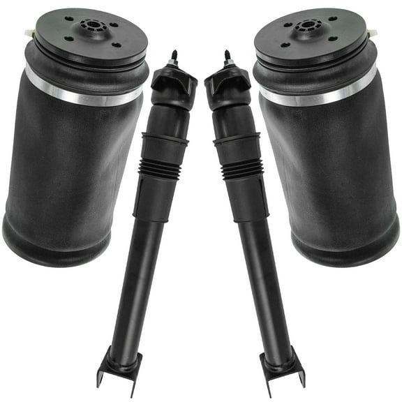 TRQ 4pc Air Suspension Kit Rear Air Springs & Shock Absorbers for Mercedes GL PAA80151