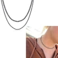 thumbnail image 2 of Fogun Pearl Layered Necklace Vintage Grey-Pearl Choker Necklace Clavicle Chain Fashion Jewelry for Women Cowgirl, 2 of 2