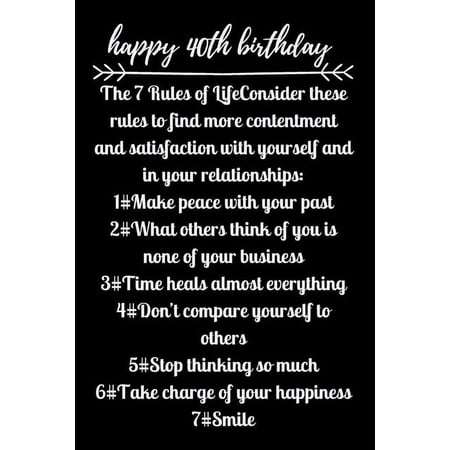 happy40th birthday The 7 Rules of Life (Paperback)