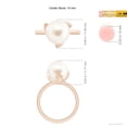 thumbnail image 5 of Angara Trillium Freshwater Cultured Pearl Solitaire Ring in 14K Rose Gold for Women | June Birthstone Jewelry for Her, 5 of 8