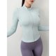 thumbnail image 4 of Top deportivo con cuello levantado y cremallera, chaqueta de yoga muy elástica a prueba de viento, 4 of 6