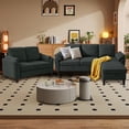 thumbnail image 2 of Soscana Living Room Furniture Set, 3 Seater Sectional Sofa with Storage Ottoman and Loveseat, Modern Sofa Couch Love Seat for Living Room Apartment Studio Office, 2 of 7