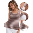 thumbnail image 3 of DARING DIVA Women's Breastfeeding Maternity Tank Top Padded Undershirt L Brown, 3 of 6