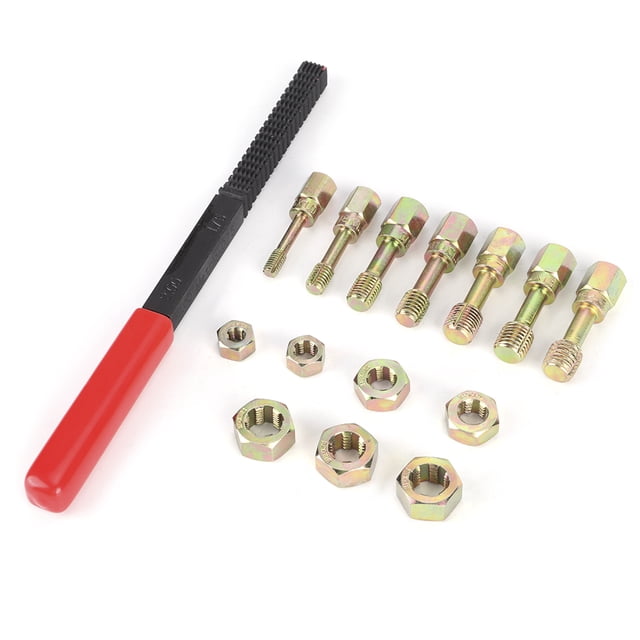 Kit 15 Pcs/set Kit de Réparation de Filetage Universel Voiture 7 Métriques Robinets de Fil Outil