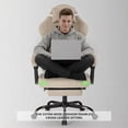 thumbnail image 4 of Leumius Ergonomic Gaming Chair,High Back Office Desk Computer Chair with Lumbar Support and Height Adjustable Headrest Backrest,Beige, 4 of 16