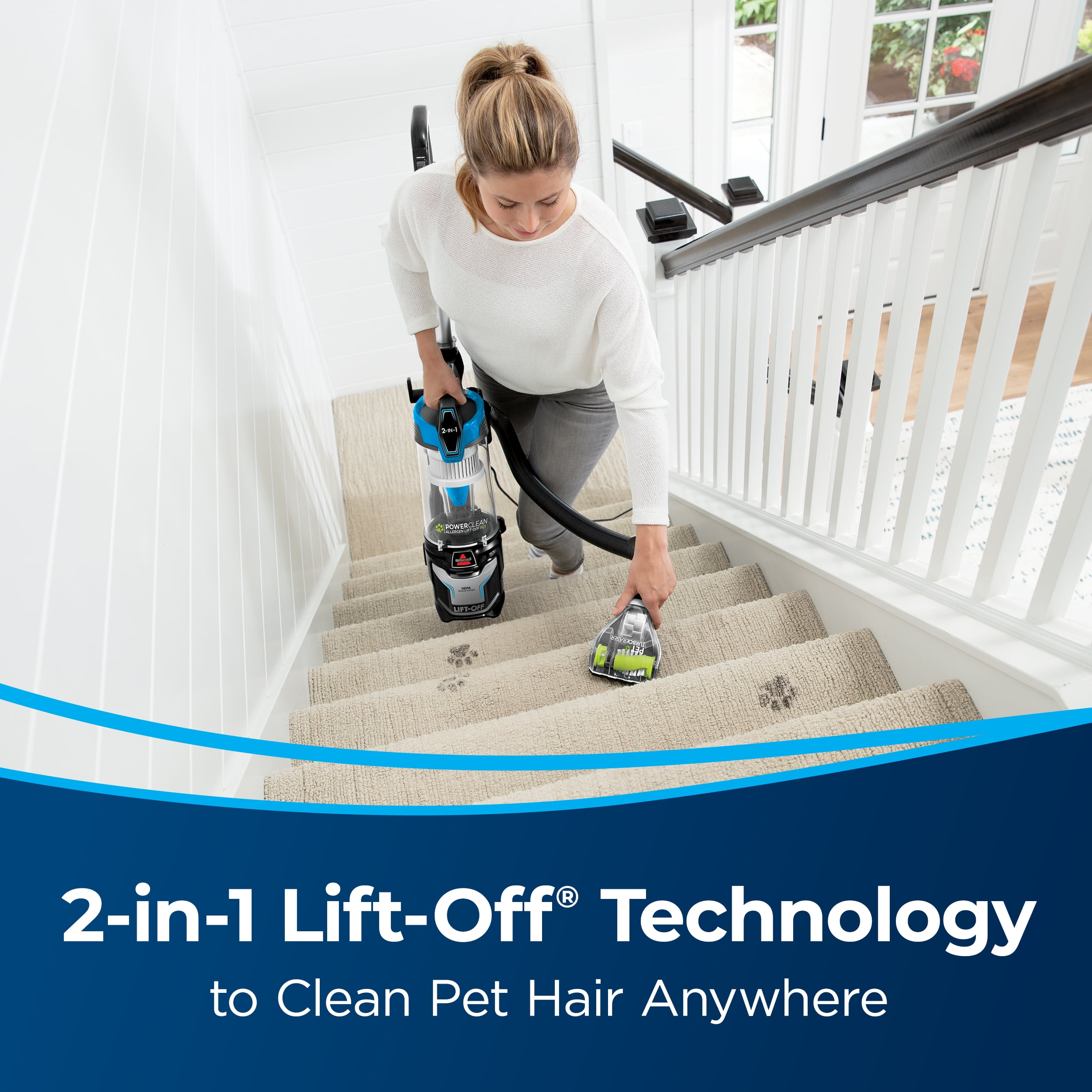 BISSELL® PowerClean® Bagless, Corded, Allergen Lift-Off® Lightweight, Pet Upright Vacuum (3399)