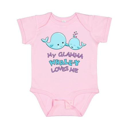 

Inktastic My Glamma Whale-y Loves Me Boys or Girls Baby Bodysuit