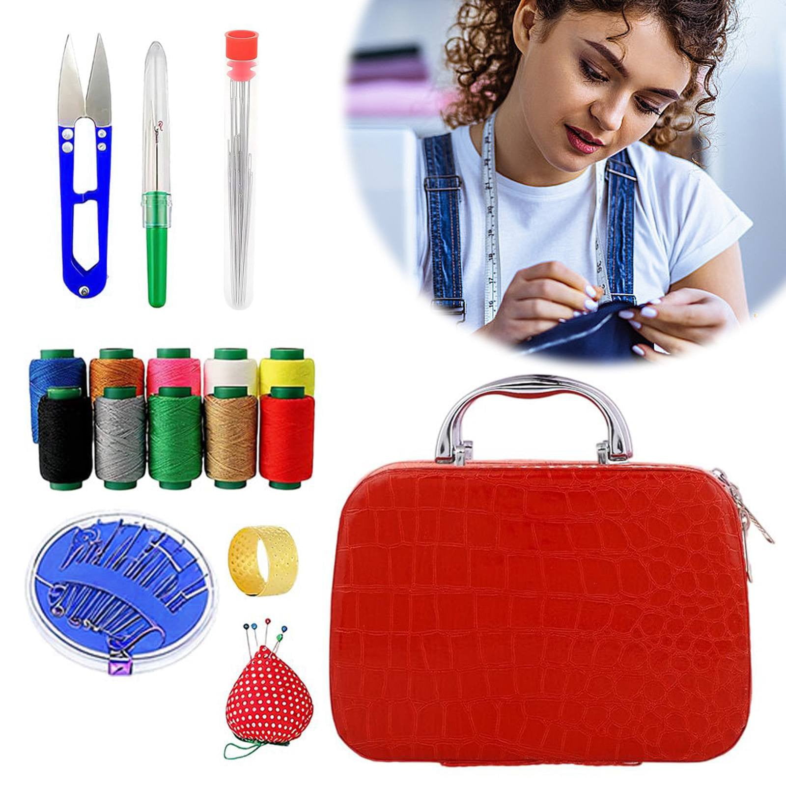 ZMKIAG 2025 Upgrade Big Eye Needles Set with Storage Box - Complete Sewing Kit for DIY Embroidery and Crafting, Portable Needle Threading Tool for Hand Sewing and Repairs