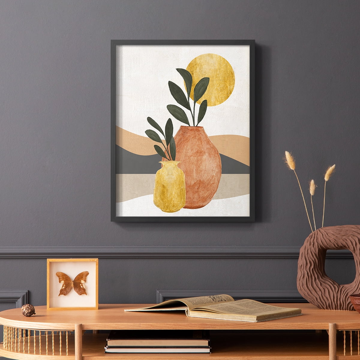 Adobe Moon II in Paper Solid Wood 22 x 28 Framed Print