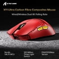 thumbnail image 3 of ATTACK SHARK X11Ultra 8K Wireless Gaming Mouse,42000 DPI PAW3950MAX Sensor,59g Carbon Fiber Lightweight,Nordic 54L15 Chip,Tri-Mode BT/2.4G/Wired,100M Clicks Programmable Mouse for PC FPS Gaming, 3 of 10
