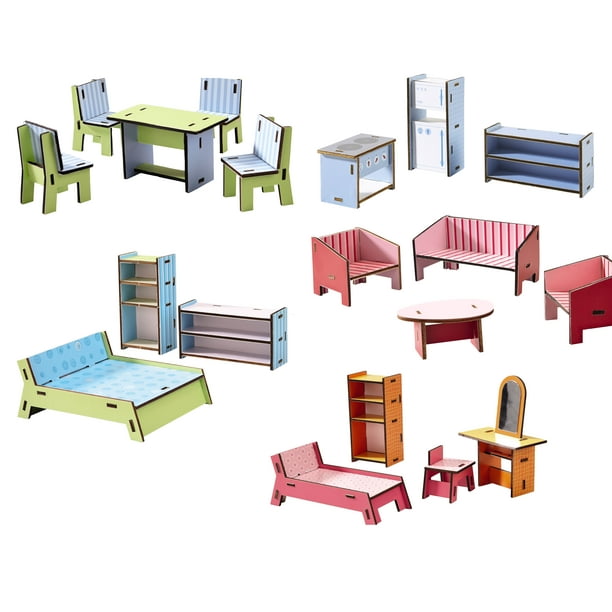 Haba Little Friends Deluxe Dollhouse Furniture Set With 5 Rooms