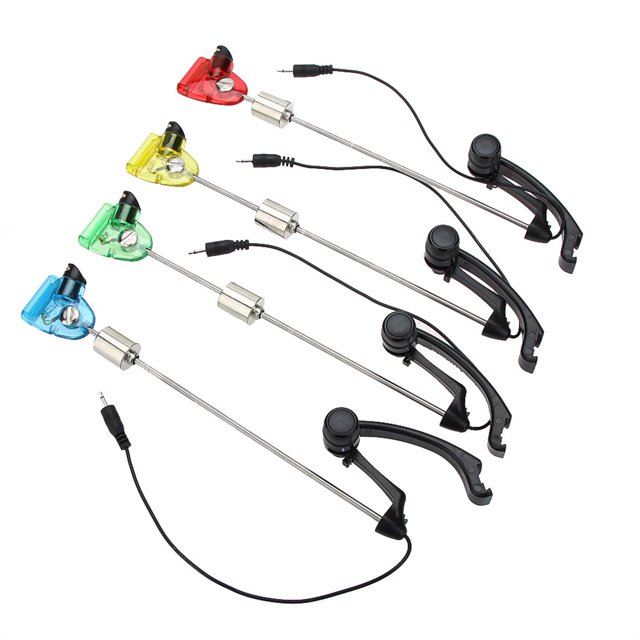 Lixada 4pcs Colores LED Pesca de la Carpa Swinger en Caso Iluminado Swinger Lixada Mundano