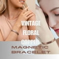 thumbnail image 5 of Vintage Floral Copper Magnetic Bracelets, Pure Copper Bangles for Women, Health Gift for Mom&Wife, Valentine's Day Gift, 5 of 7