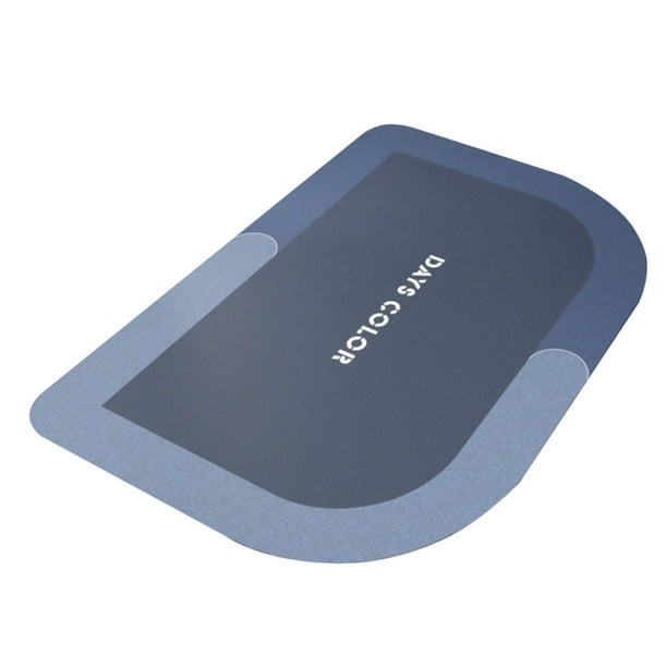 Yhmxh Decoración del baño Alfombra de baño de diatomeas, superabsorbente, de secado rápido, con base de goma antideslizante, lavable, ideal para ducha frente a la bañera o ducha (40,6 x 61 cm)