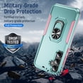 thumbnail image 6 of Dteck for Samsung Galaxy A16 5G Case with Kickstand Armor Magnetic Ring Rugged Protective Military Grade Shockproof Case Cover for Samsung Galaxy A16 5G,Mint+Pink, 6 of 10
