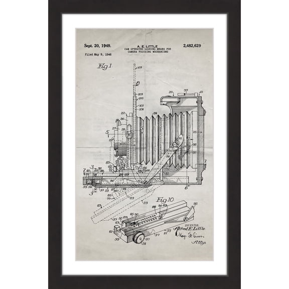 Marmont Hill - "Camera 1949 Old Paper" by Steve King Framed Painting Art Print