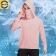 thumbnail image 6 of Taqqpue Boys Girls Sun Protection Hoodie Shirt Casual Solid Color UPF 50+ Long Sleeve UV SPF T-Shirts Rash Guard Fishing Swimming Lightweight Tops with Face Mask for Kids 4-15Y, 6 of 9