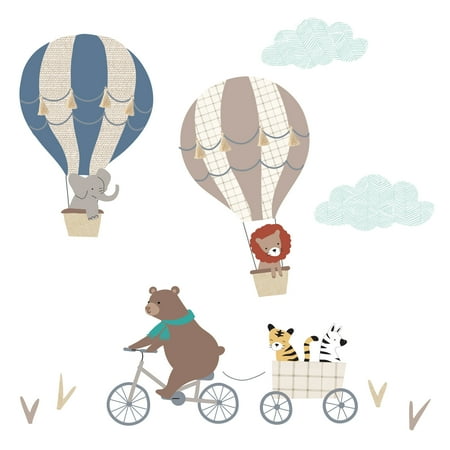 UPC: 0084122015579 | Bedtime Originals Up Up & Away Hot Air Ballon Animals Wall Decals
