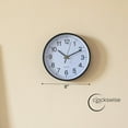 thumbnail image 2 of Clockswise Black 8-In Analog Clock – Silent, Non-Ticking for Wall, Office Desk, Table and Shelf, Battery-Operated Perfect for Home Office, Farmhouse Kitchen Decor, Bathroom, School and Bedroom Decor, 2 of 8