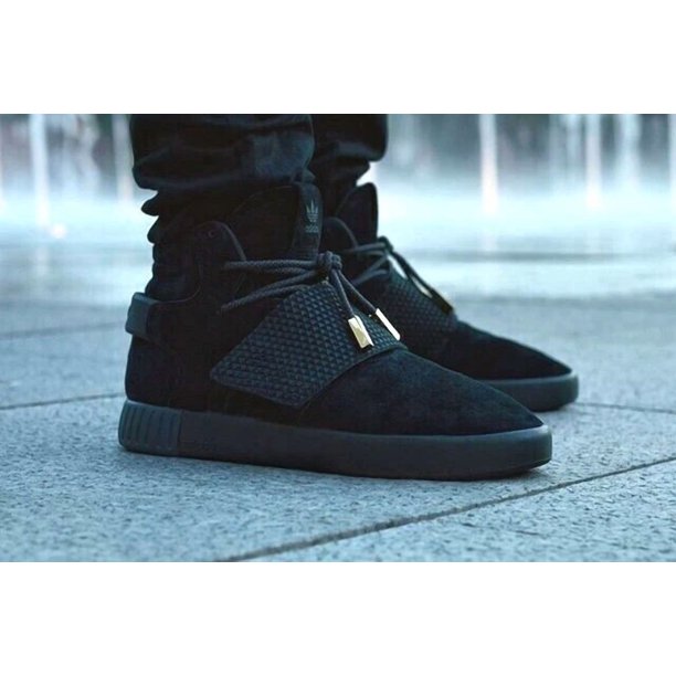 Adi-das Tubular Invader Strap Size 12 Triple Black BB1169