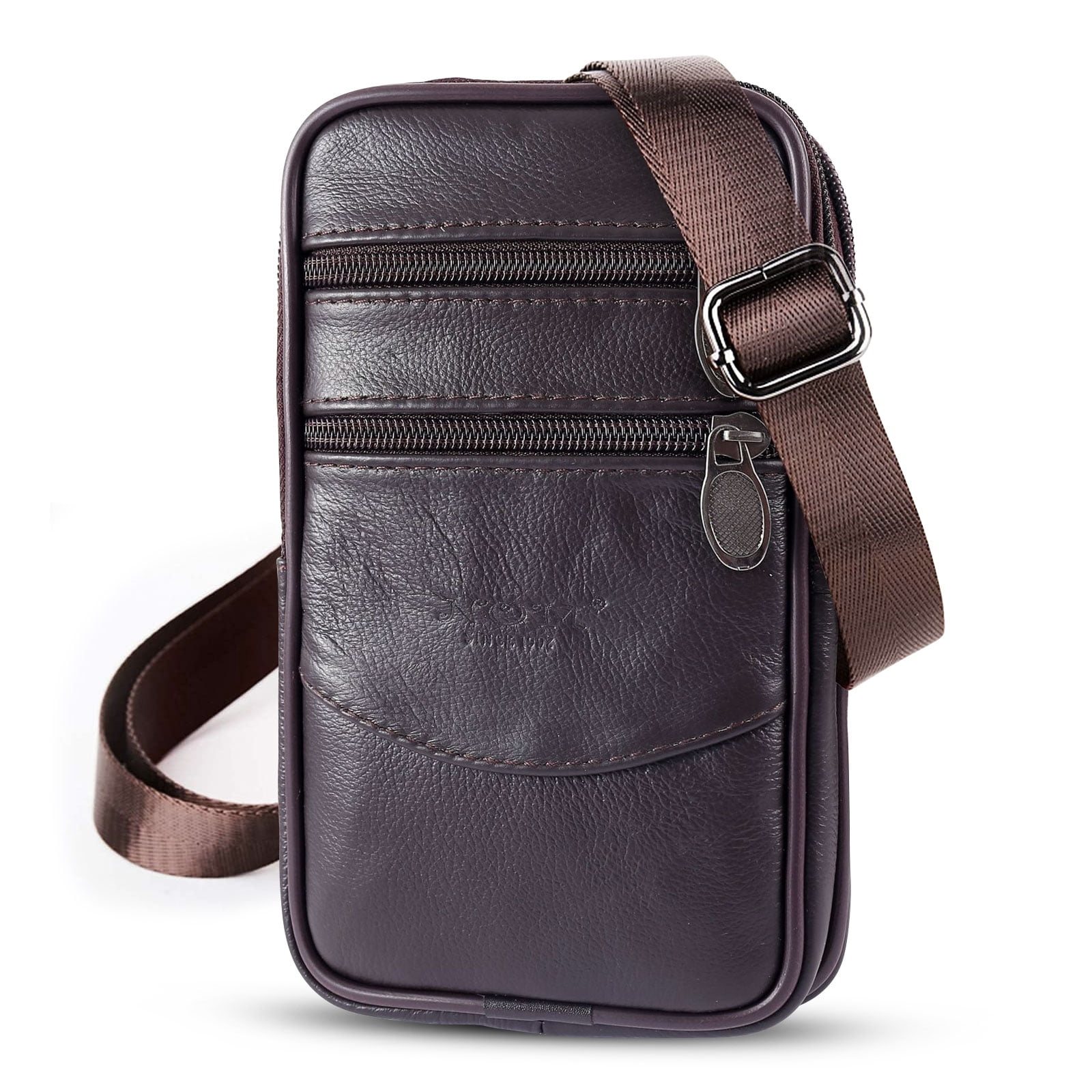 Handbag Business Messenger Bag Holster Case Belt Pouch for iPad Mobile Phone Mens Leather Work Travel Shoulder Messenger Bag 
