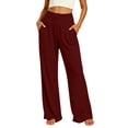 thumbnail image 2 of Jovrlynd Yoga Pants Women Wide Leg High Waisted Soft Stretch Workout Pants with Pockets Full Length Lounge Pants, S-3XL, 2 of 9