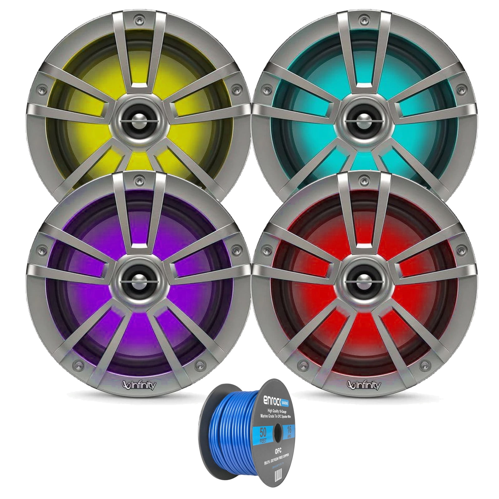 boat speakers with lights