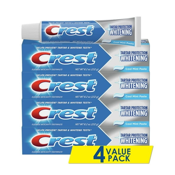 Crest Tartar Protection Whitening Cool Mint Flavor Toothpaste 8.2 Oz (Pack of 4) C52