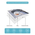 thumbnail image 4 of Quilt King Size Bedding Set, White Snowman Christmas Reversible Summer Quilt 3 Pieces, Xmas Snowflake Winter Branches Lightweight Bedspreads Coverlets with 2 Pillow Shams for All Seasons, 4 of 5
