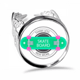 thumbnail image 1 of Winter Sport Skateboard Cartoon Pattern Ring Adjustable Love Wedding Engagement, 1 of 3
