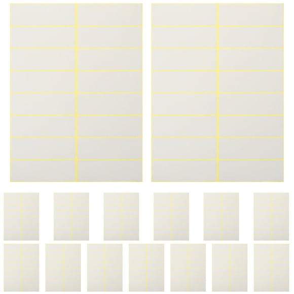 15 hojas de etiquetas adhesivas en blanco, etiquetas adhesivas fáciles de escribir (16 etiquetas/hoja)