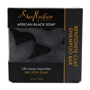 Shea Moisture African Black Soap Bentonite Clay Shampoo Bar, 4.5 Oz, 3 Pack