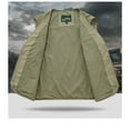 thumbnail image 3 of Men's Fishing Vest Utility Zipper V Neck Outdoor Work Safari Vest with Multi Pockets Casual Lightweight Travel Photo Cargo Vest Jacket, 3 of 4